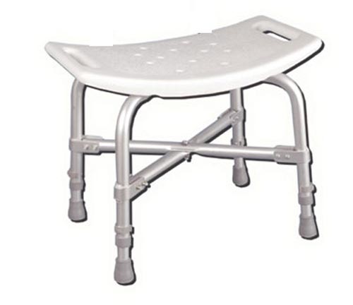 Heavy Duty Bariatric Bath Bench Without Back - 500 lb Capacity Adjustable Height