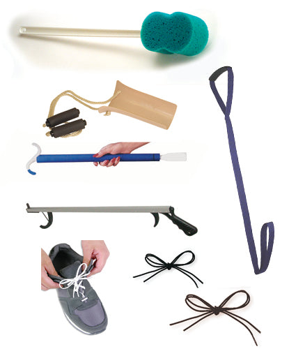 8-Piece Hip Kit with 26" Reacher - Dressing & Bathing Assistance