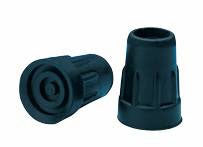 Cane Tips 3/4 Inch - Skid-Resistant Rubber, Metal Reinforced - 6 Pair Case