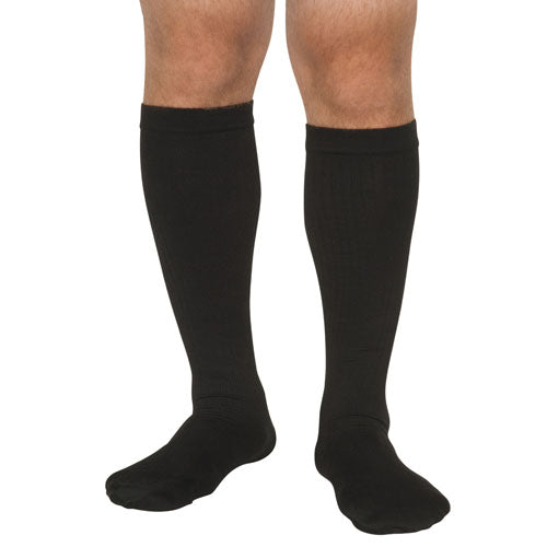 Men's 10-15 mmHg Mild Compression Socks - Black - MD/LG - For Circulation & Swelling