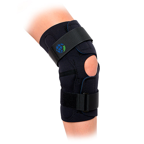 Wrap-Around Hinged Knee Brace - Large 15.5-18" Knee Circumference - Ligament Support