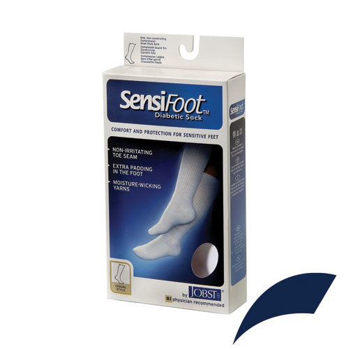 Sensifoot Diabetic Socks Navy Medium: Mild Compression, Moisture-Wicking, Unisex