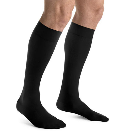 Jobst for Men 20-30 mmHg Knee High Compression Socks - Black, Closed Toe, LFC
