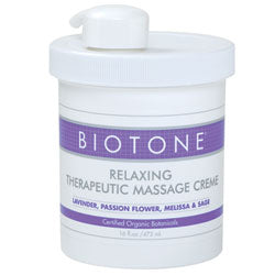 Biotone Relaxing Therapeutic Massage Creme - 16 oz, for Stress Relief & Smooth Glide