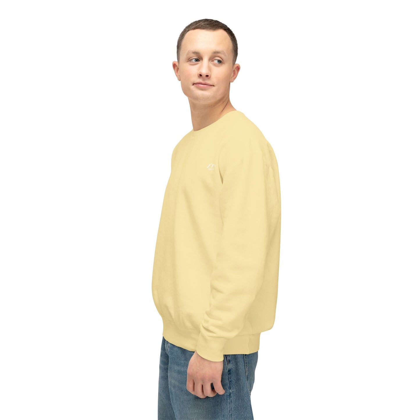 SW-107YLO-24 Unisex Lightweight Crewneck Butter Color Sweatshirt
