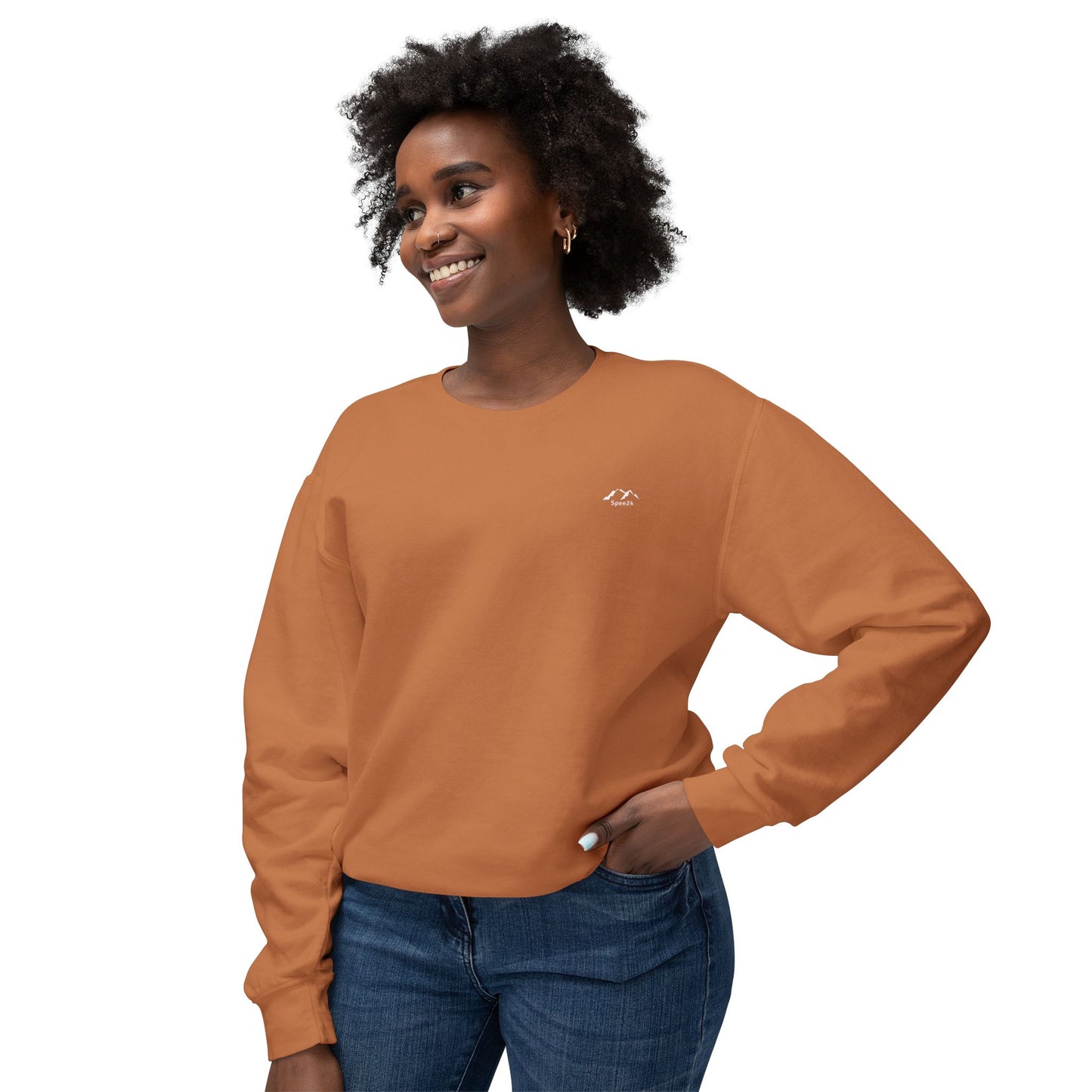 SW-110ORG-24 Unisex Lightweight Crewneck Yam Color Sweatshirt