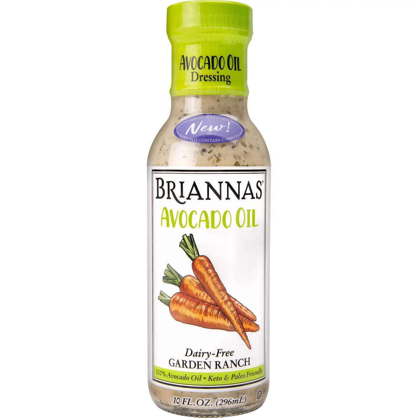 Brianna's Dairy Free Ranch Dressing With Avocado Oil 6-Pack (10 Fl Oz Per Bottle)