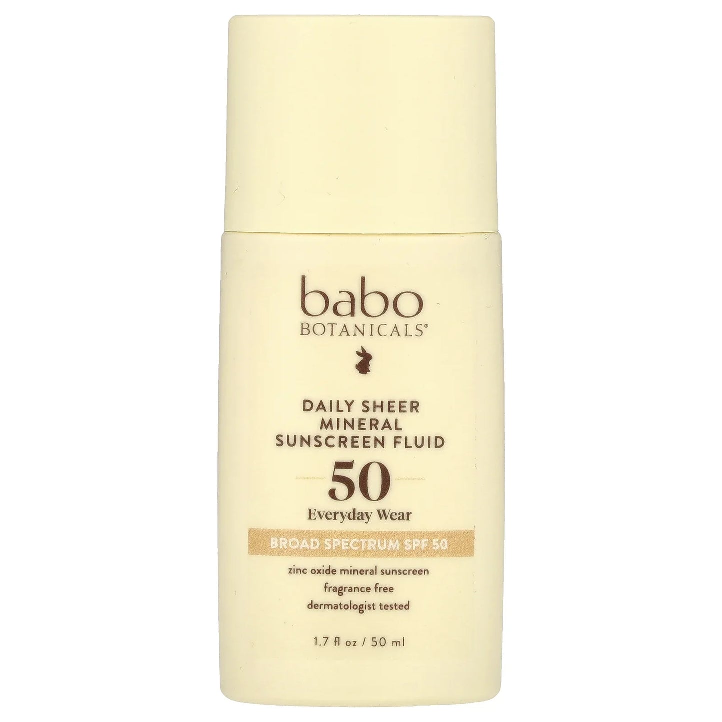 Babo Botanicals - Sheer Sunscreen SPF 50, 1.7 fl oz - Gentle Sun Protection