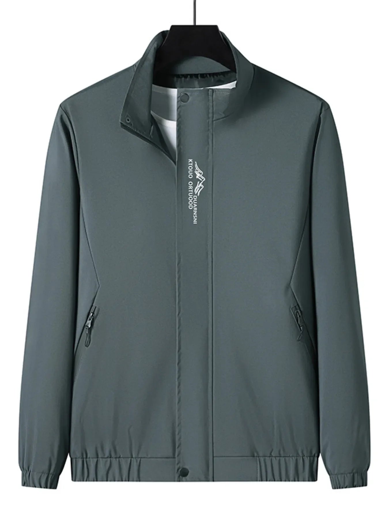 Men's Plus Size Zip Up Long Sleeve Jacket