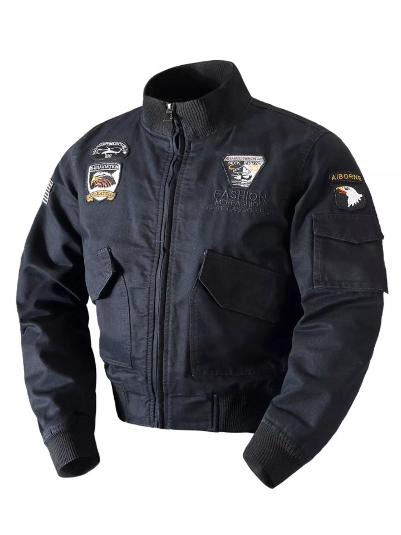 Men's Plus Size Zip Up Bomber Jacket