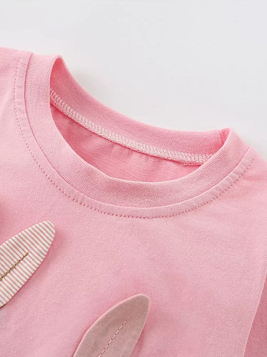 Children's Bunny Applique Long Sleeve T-Shirt