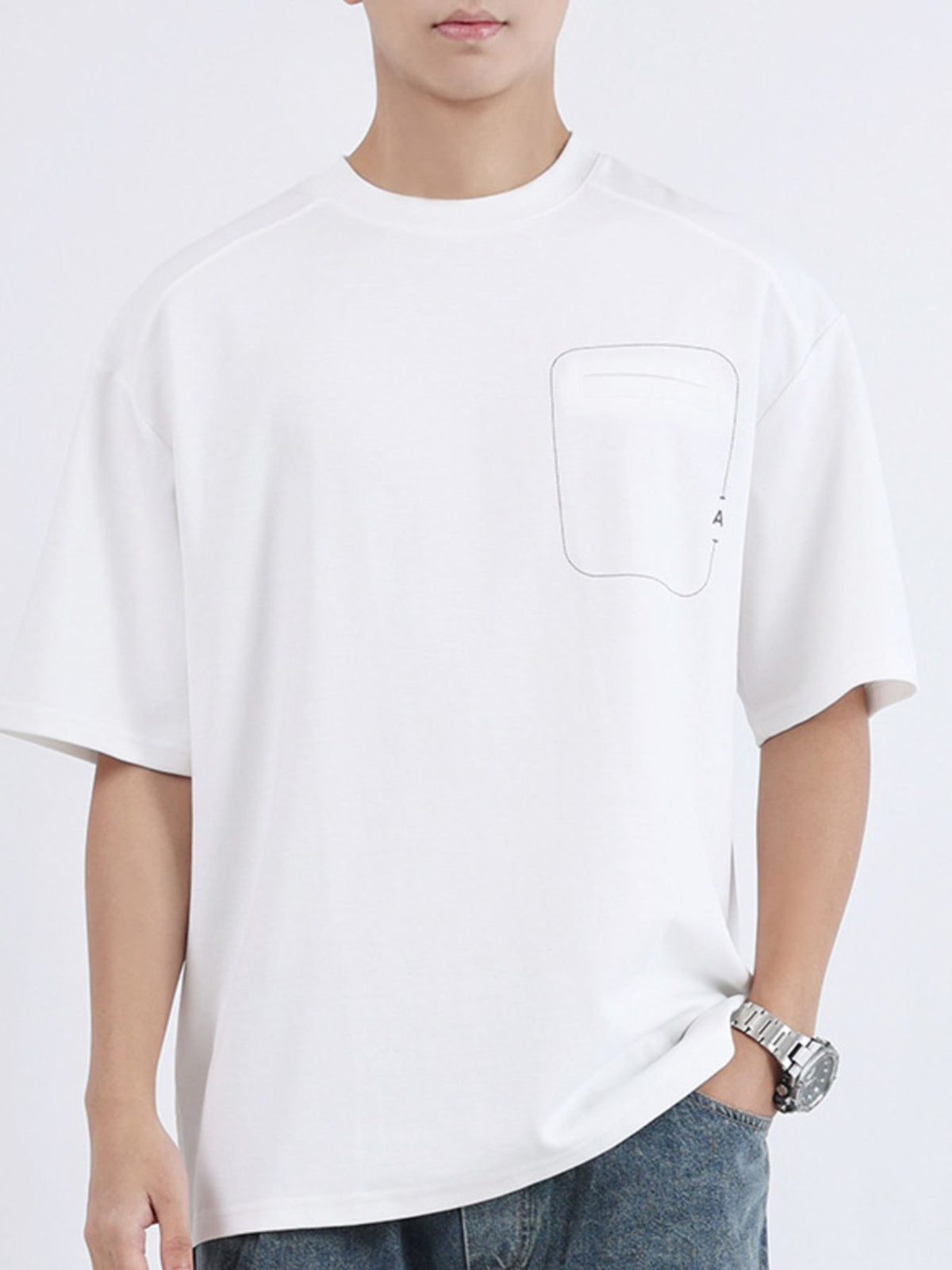 Men's Plus Size Round Neck Half Sleeve T-Shirt