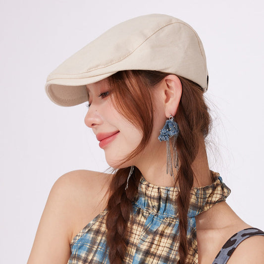 Classic Solid Color Newsboy Cap