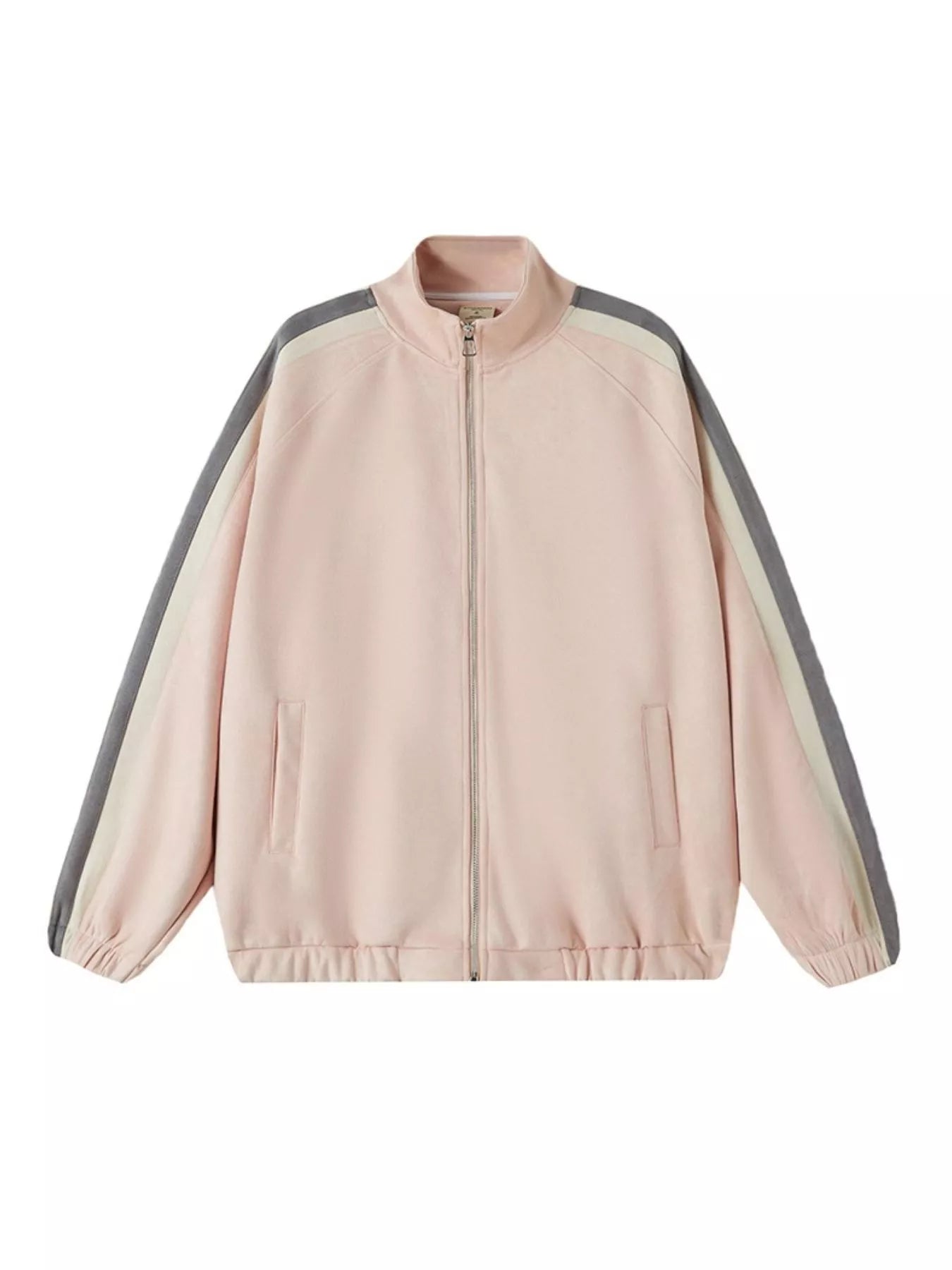 Men's Striped Shoulder Zip Up Jacket
