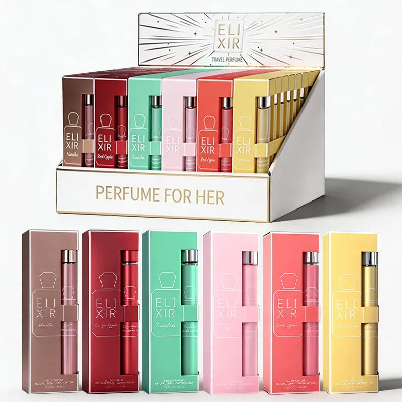 Women's 6 Piece Set Travel Perfume 35ml 1.18oz Perfume For Her PDQ Sweet Gourmand & Floral Fragrances Long Lasting For Party Night Out & Daily Wear Perfect Gift For Girlfriend, Best Friend, Mother