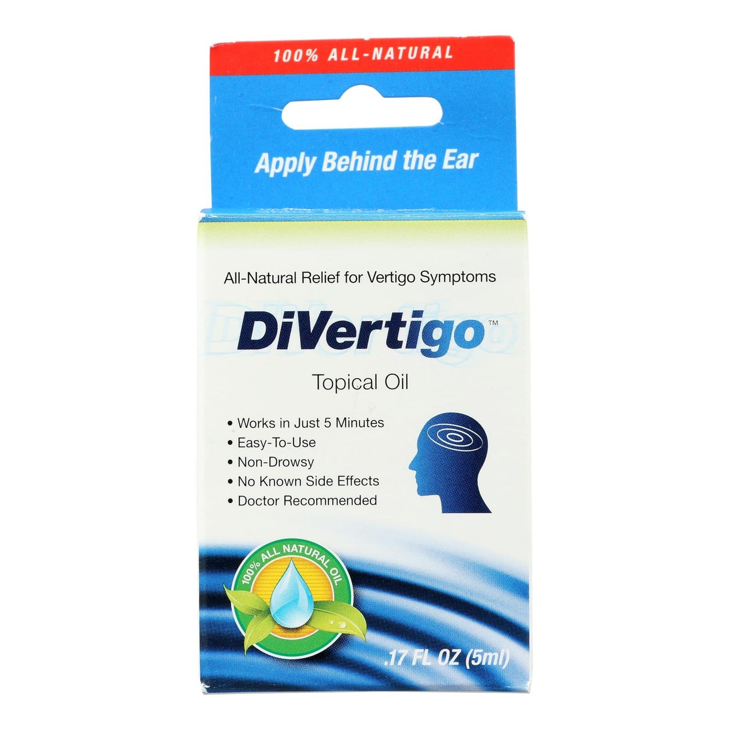 DiVertigo - Essential Topical Oil Blend for Vertigo & Dizziness Relief (0.17 fl oz) - Pack of 3