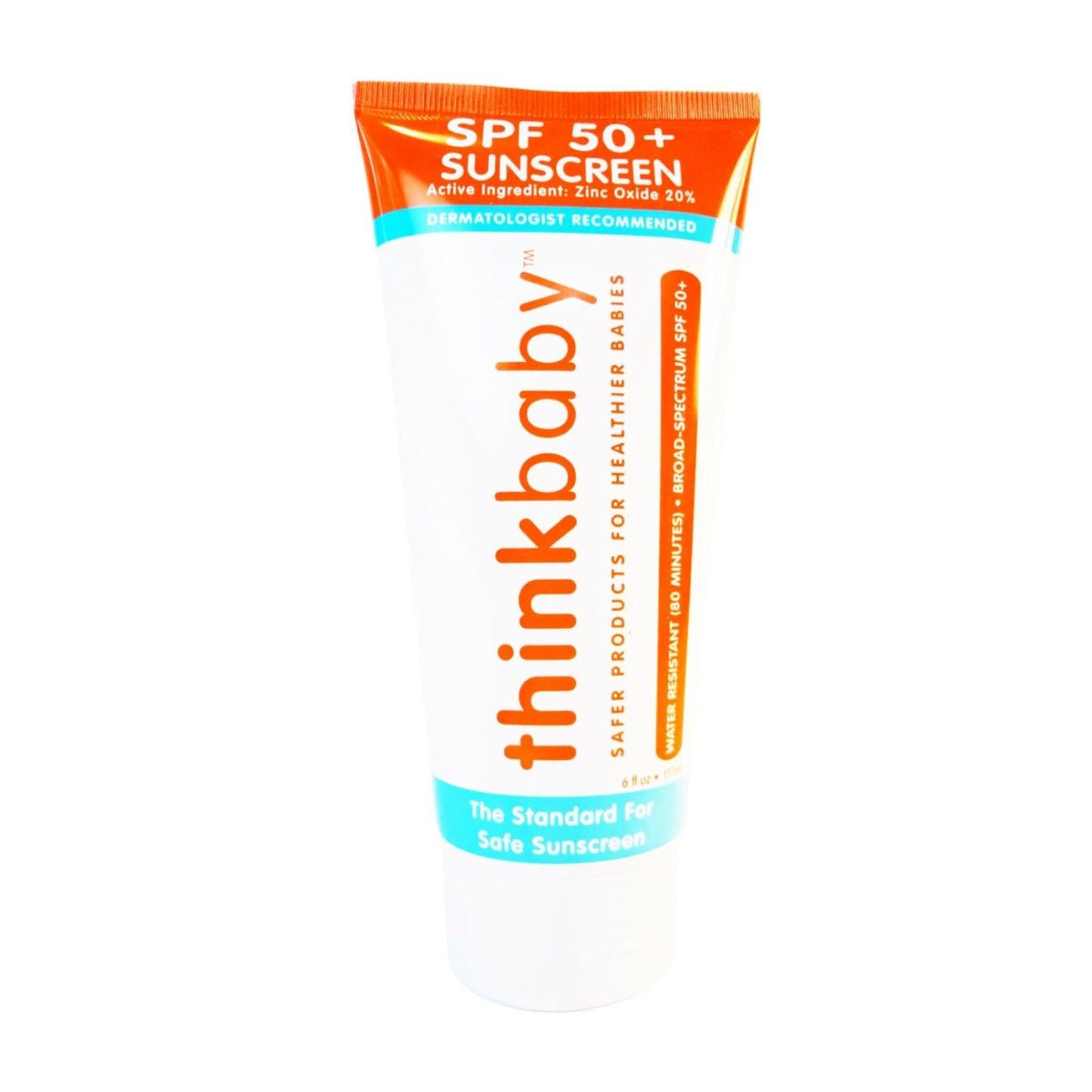 Thinkbaby Safe, Mineral-Based Sunscreen SPF 50+, 6 oz