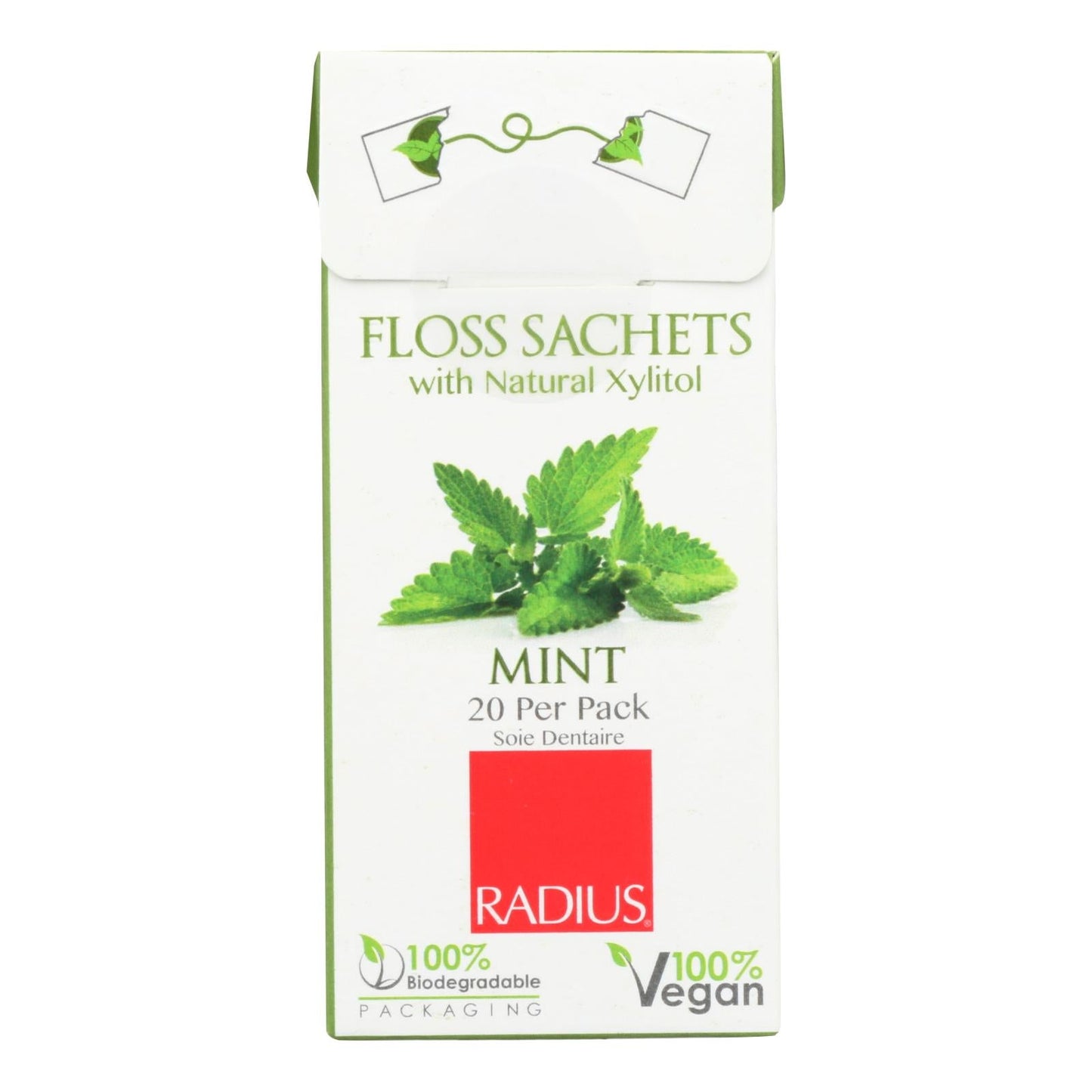 Radius Natural Xylitol Floss Sachets - Pack of 20