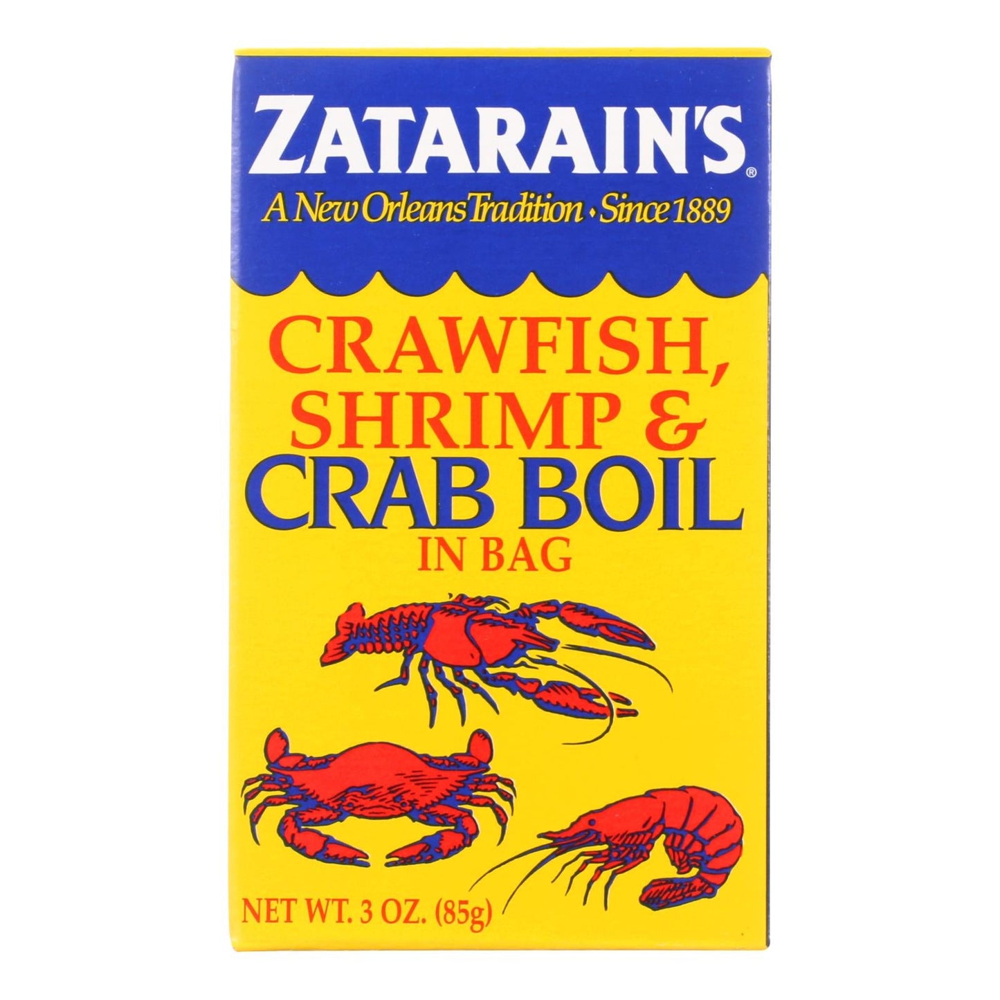 Zatarain's Dry Crab Boil Seasoning - Authentic Louisiana Spice Blend, 3 oz (Case of 6)