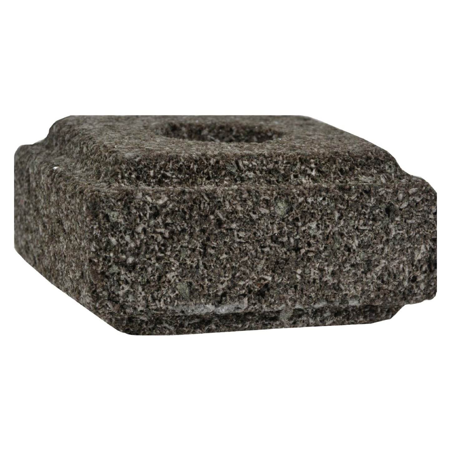 Aloha Bay Matte Black Lava Stone Taper Candle Holder (Set of 2)