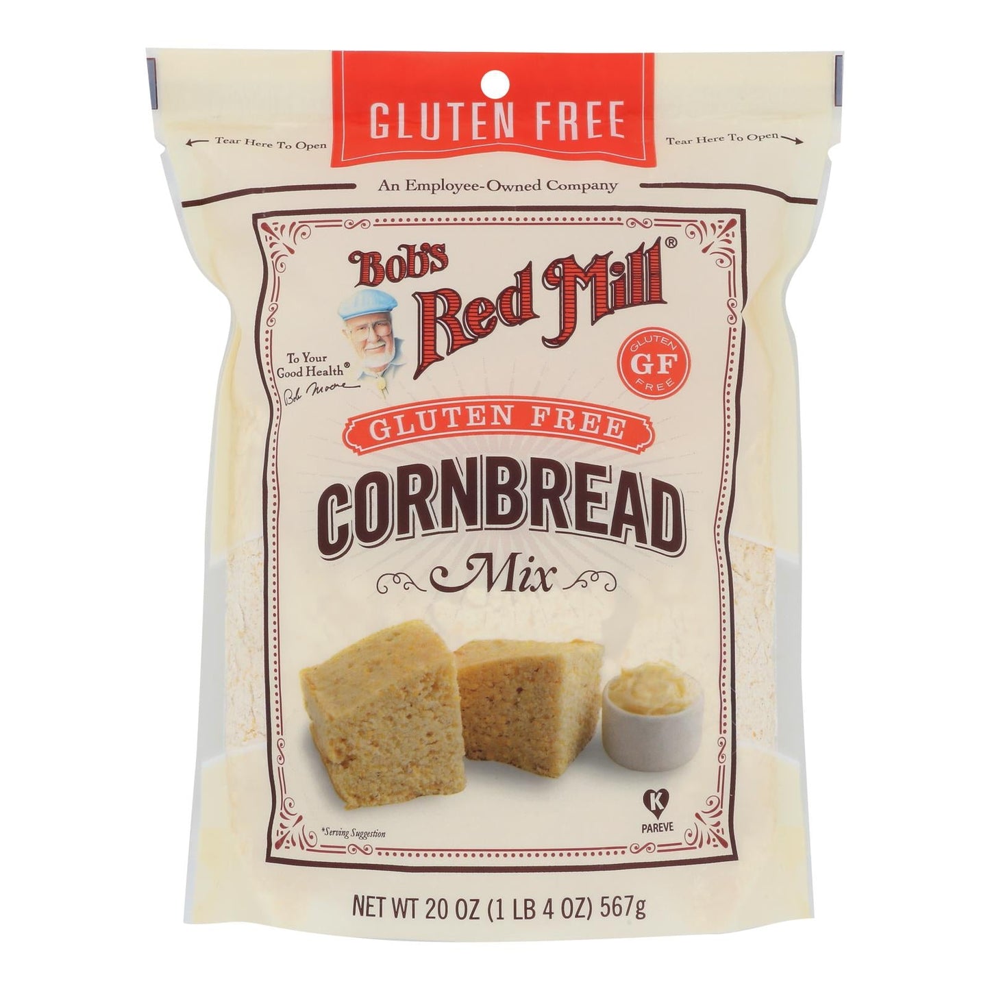 Bob's Red Mill Gluten-Free Cornbread Mix, 20 oz, Pack of 4
