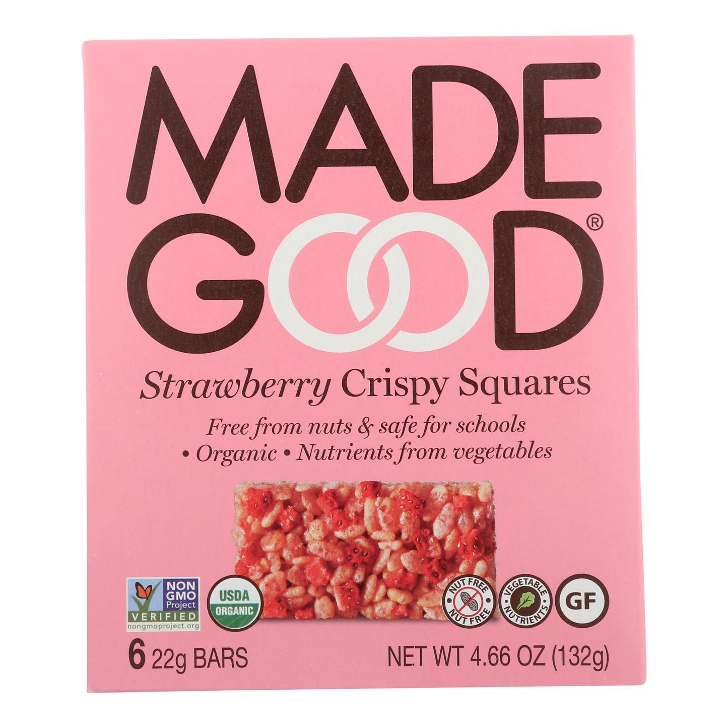 Made Good Crispy Squares Straw, 6-Pack, 4.68 Oz.