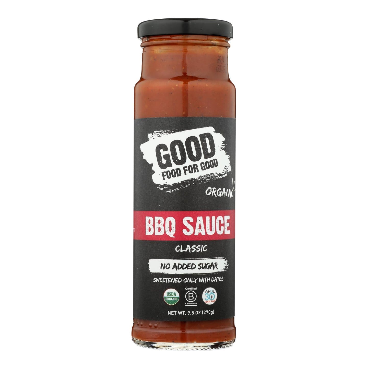 Good Food For Good BBQ Sauce Classic (Pack of 6 - 9.5 Oz.)