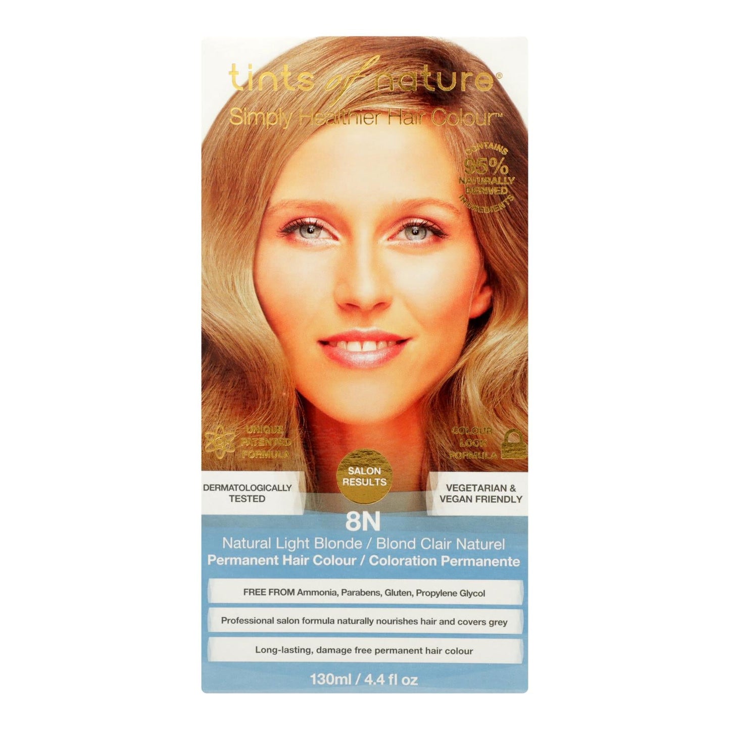 Tints Of Nature 8n Natural Light Blonde Hair Color - 4.4 fl oz - Pack of 2