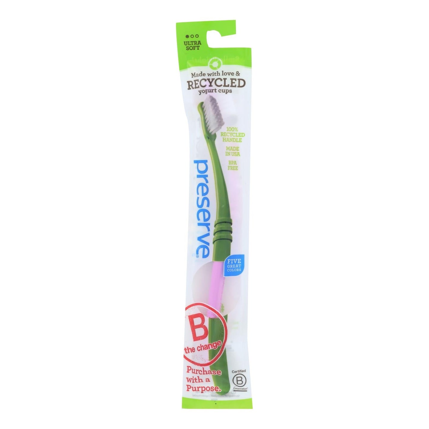 Preserve - Ultra Soft Adult Toothbrushes (Pack of 6) in Lightweight Pouch