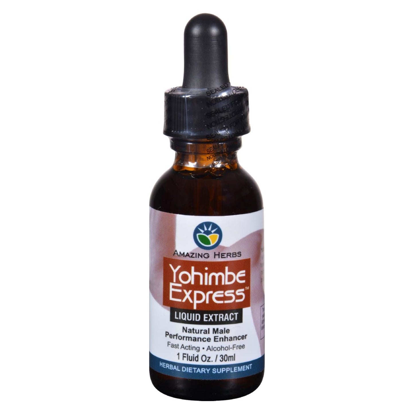Amazing Herbs - Yohimbe Express Black Seed Liquid Extract, 1 Oz