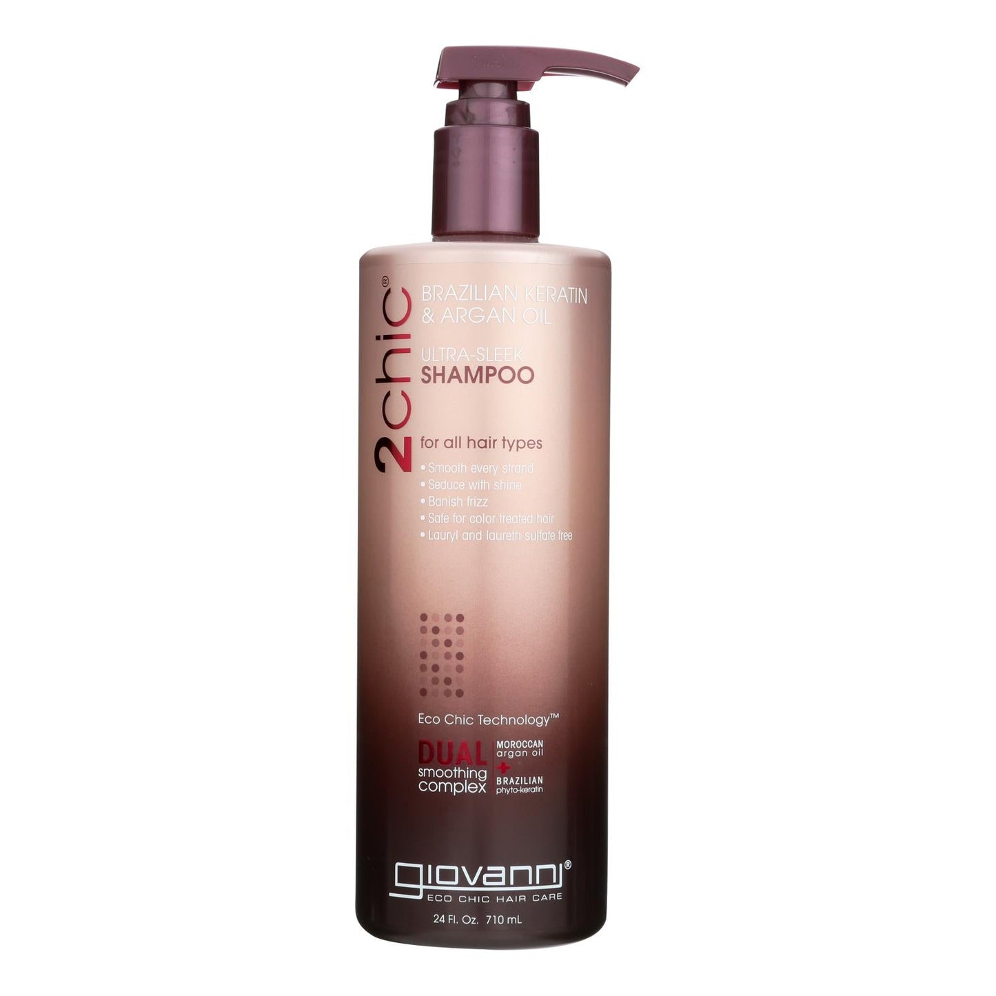 Giovanni Hair Care Products - 2chic Keratin & Argan Revitalizing Shampoo - 24 FL Oz
