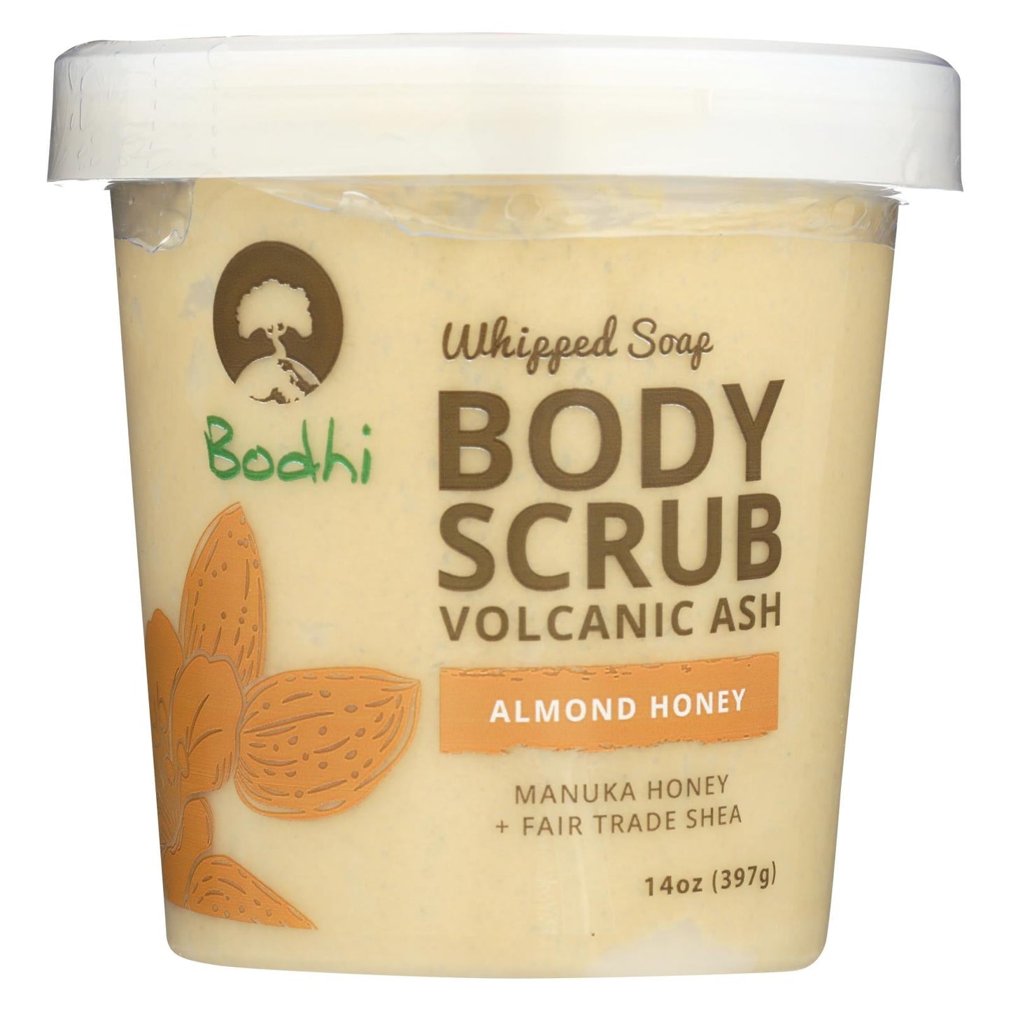 Bodhi Almond Honey Exfoliating Body Scrub, Hydrating & Smoothing, 14 Oz.