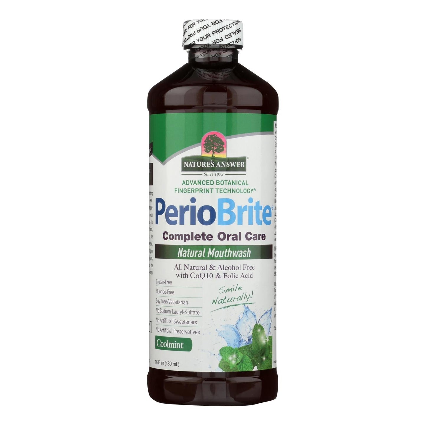Nature's Answer Periowash Mouthwash, Alcohol-Free Cool Mint, 16 Fl Oz