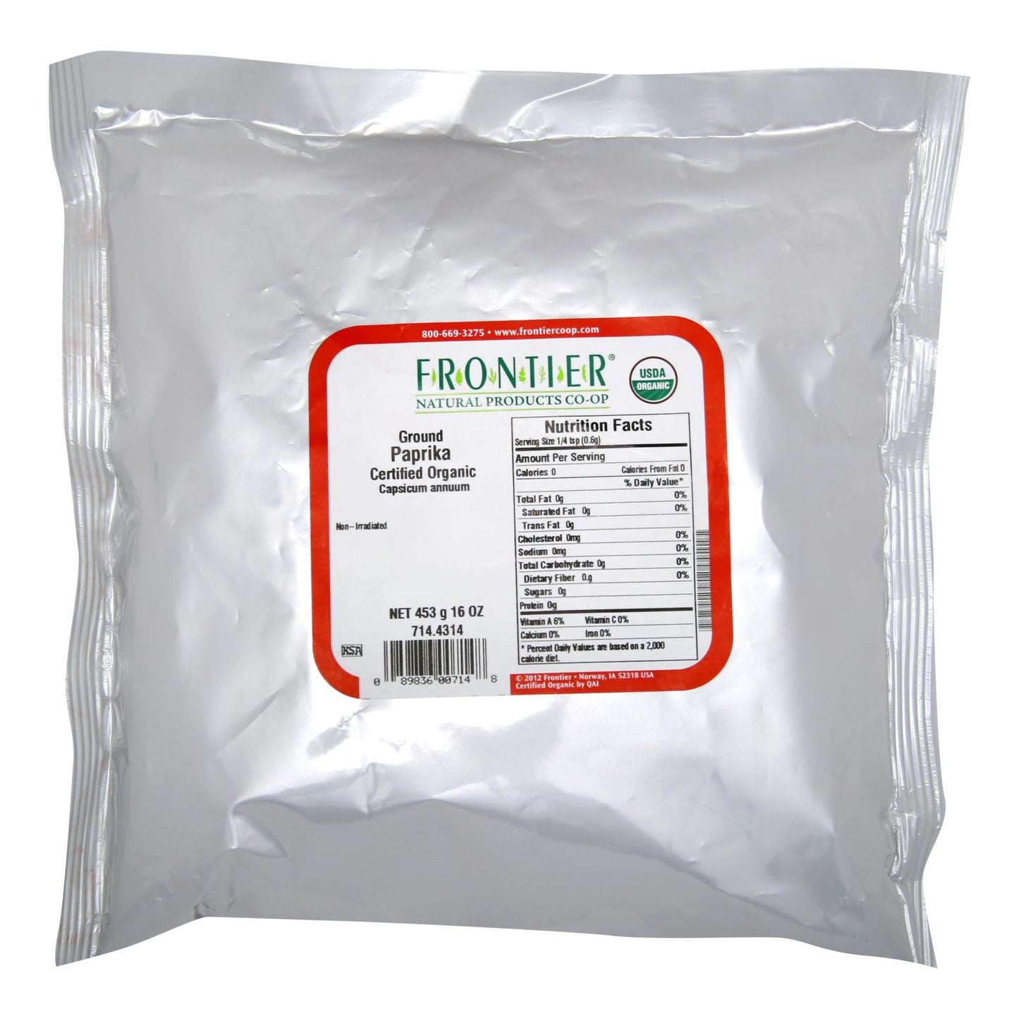 Frontier Herb - Organic Paprika Powder, 1 lb