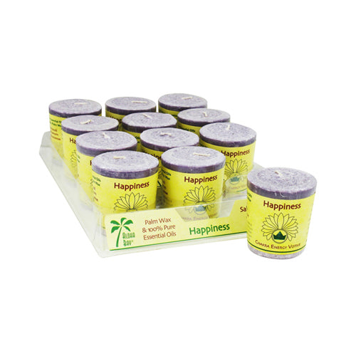Aloha Bay Chakra Votive Candle: Happiness (12 Pack, 2 Oz.)