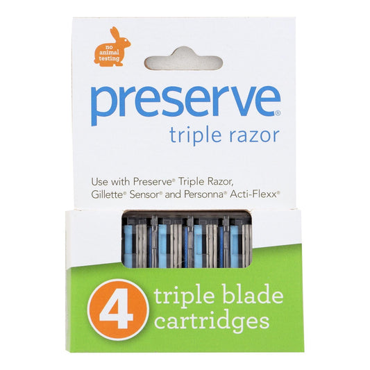 Preserve Triple Blade Razors (Pack of 6 - 4 Refills)