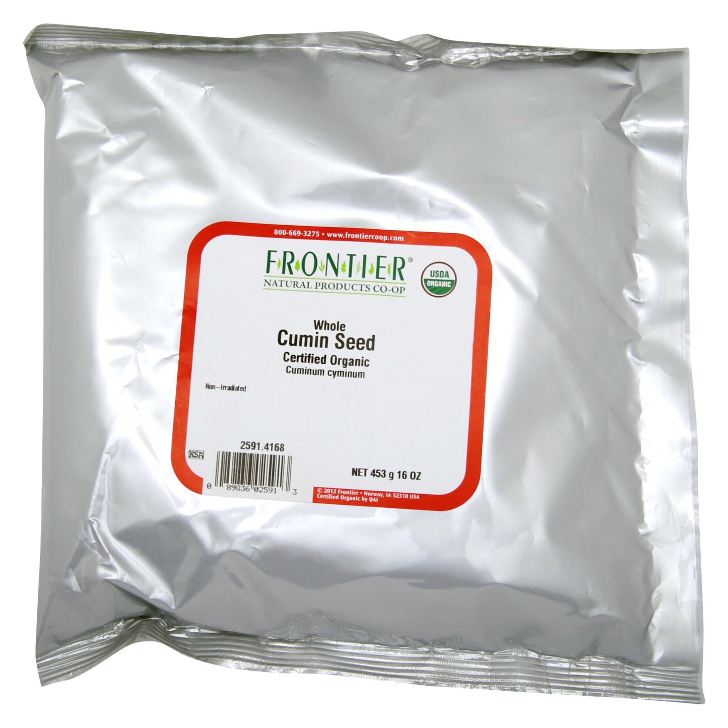 Frontier Herb - Organic Cumin Seed -1 lb. Single Bulk Item