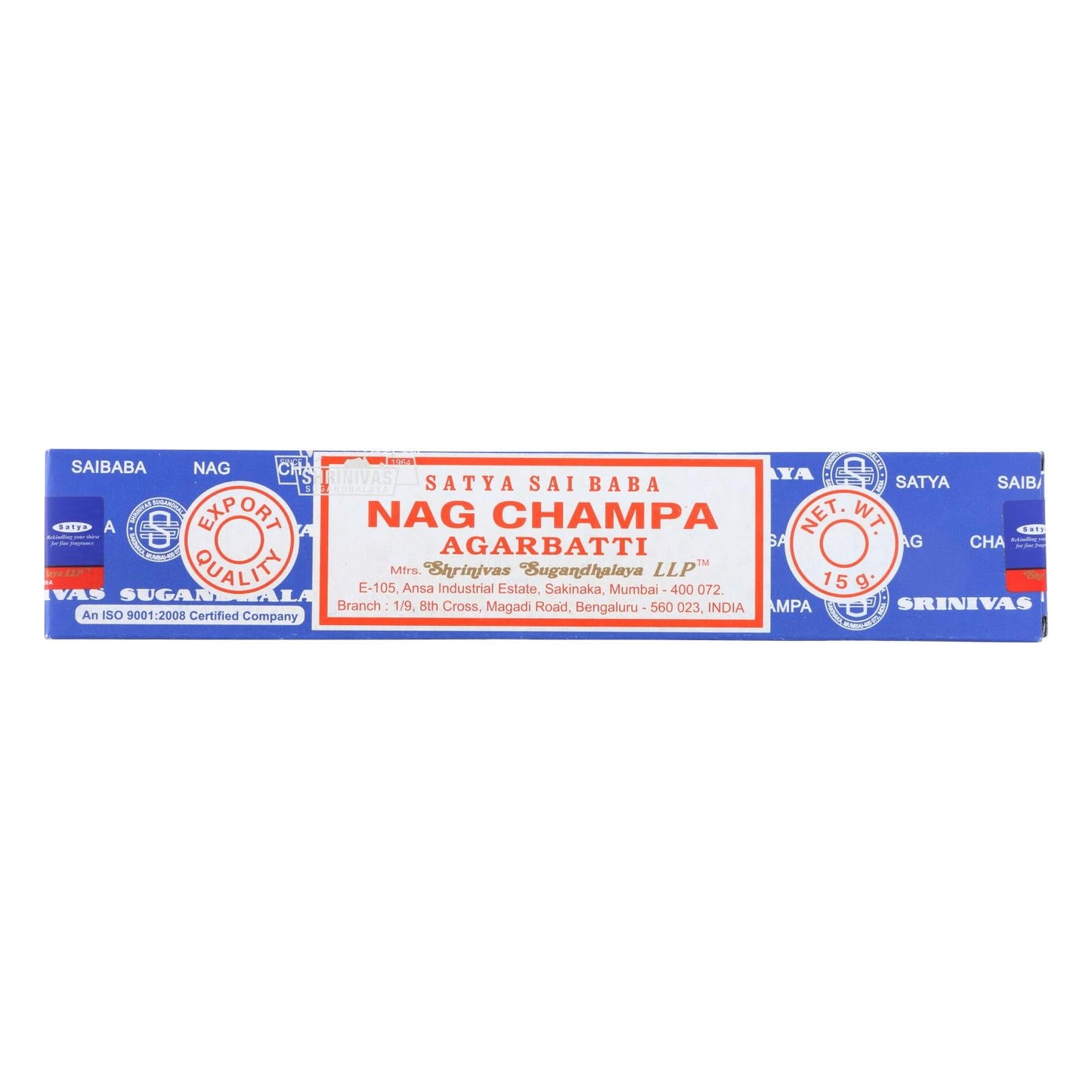 Sai Baba Nag Champa Agarbatti Incense - Premium Quality, 15 G, Pack of 12
