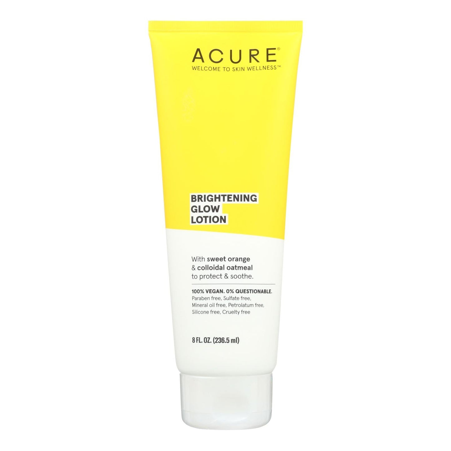Acure Brightening Glow Daily Moisturizer with Sweet Orange and Oatmeal (8 Fl Oz)