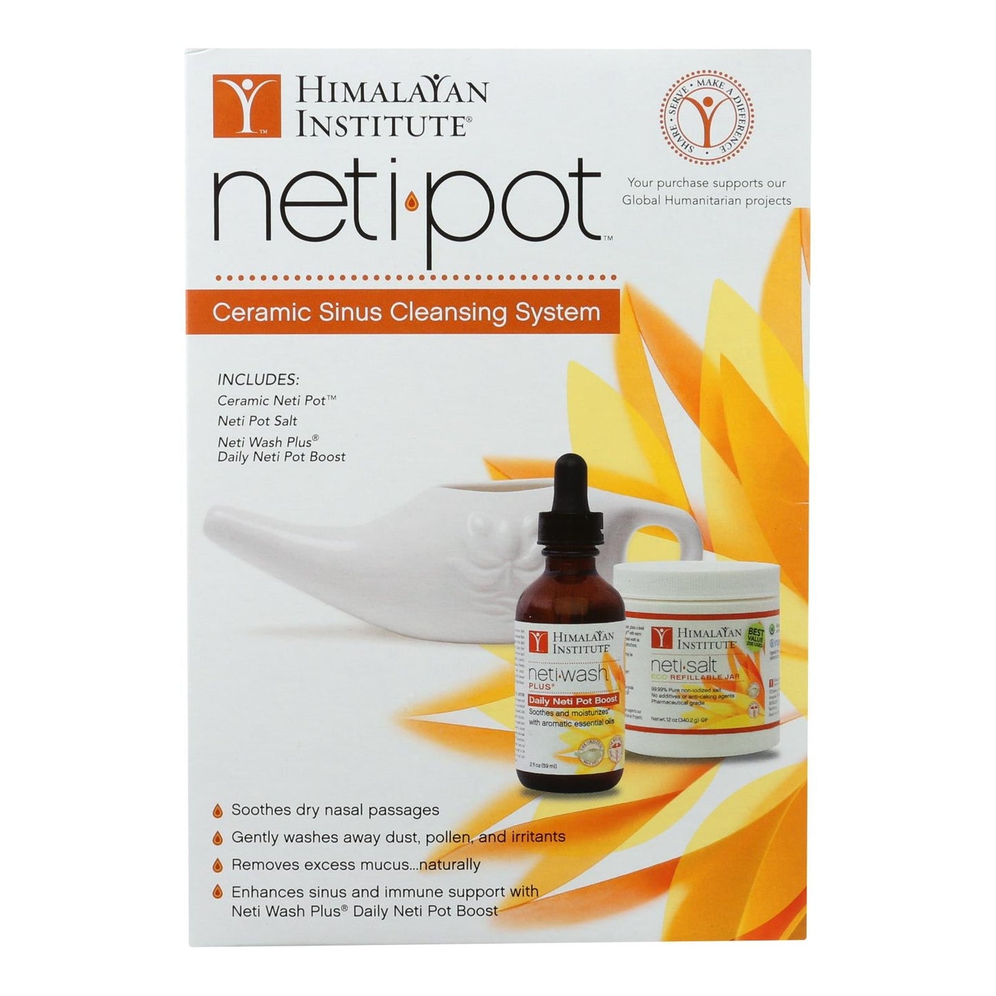 Himalayan Institute Press Neti Pot Starter Kit for Effective Nasal Care