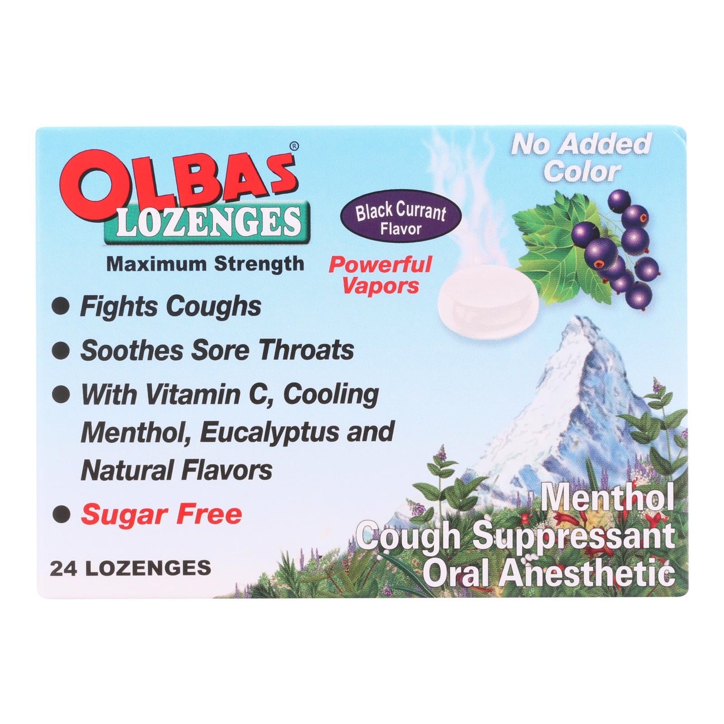 Olbas Lozenges Black Currant Menthol - 24 Ct