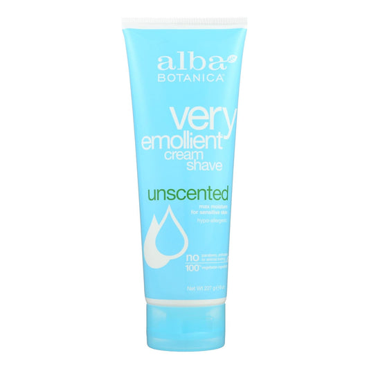 Alba Botanica Unscented Natural Shave Cream for Sensitive Skin (8 Fl Oz)