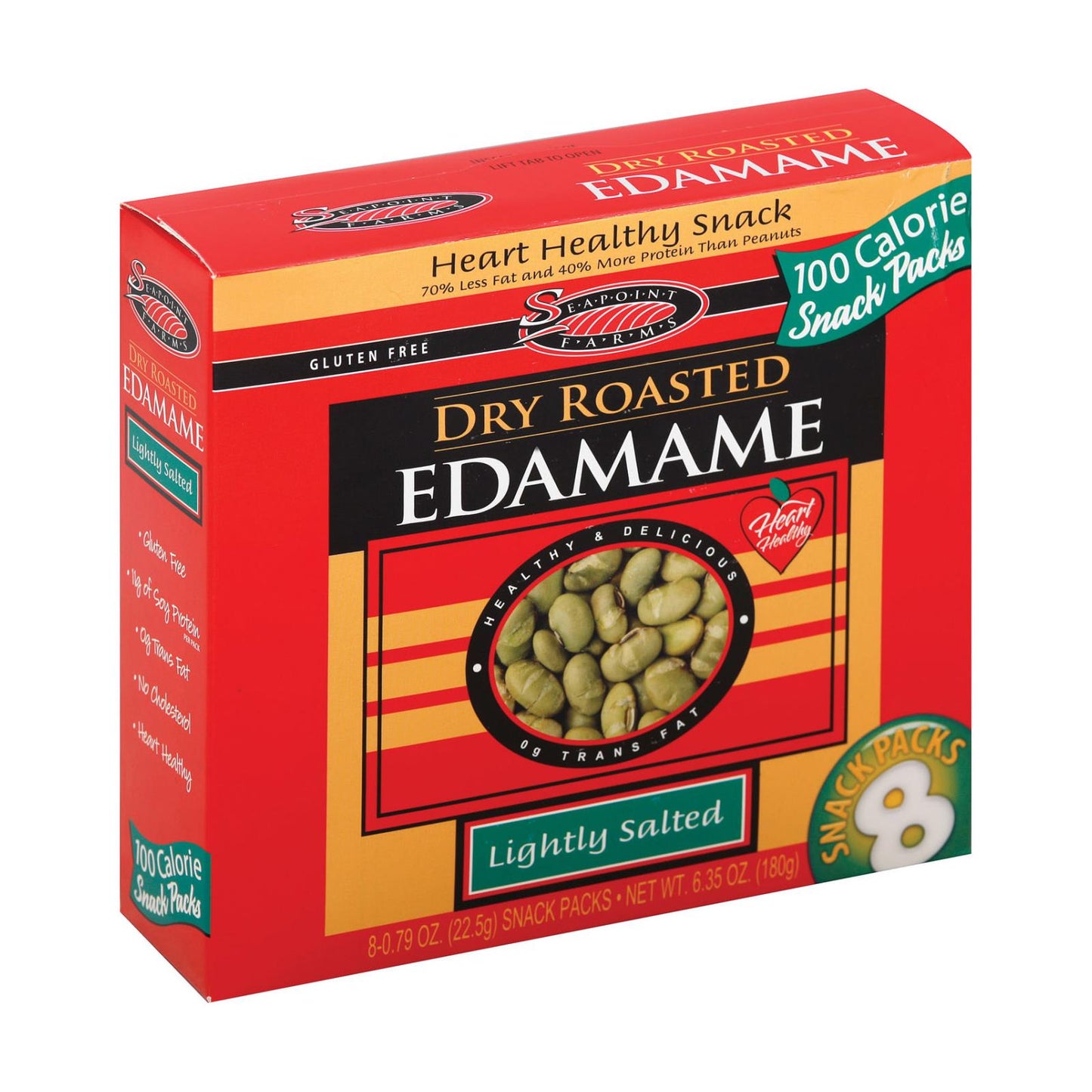 Seapoint Farms Dry Roasted Edamame, 12 Pack, Lightly Salted, 0.79 Oz. Each
