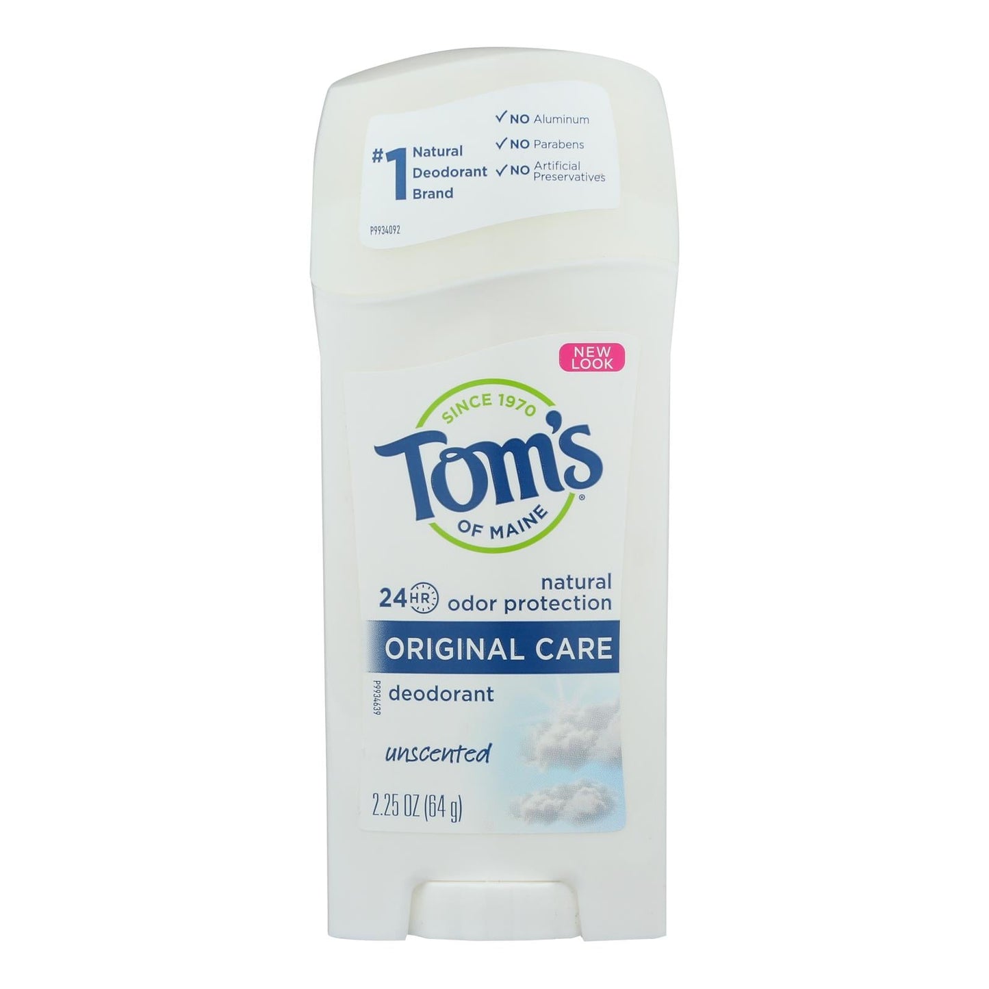 Tom's of Maine Unscented Deodorant for Sensitive Skin (Pack of 6 - 2.25 Oz)