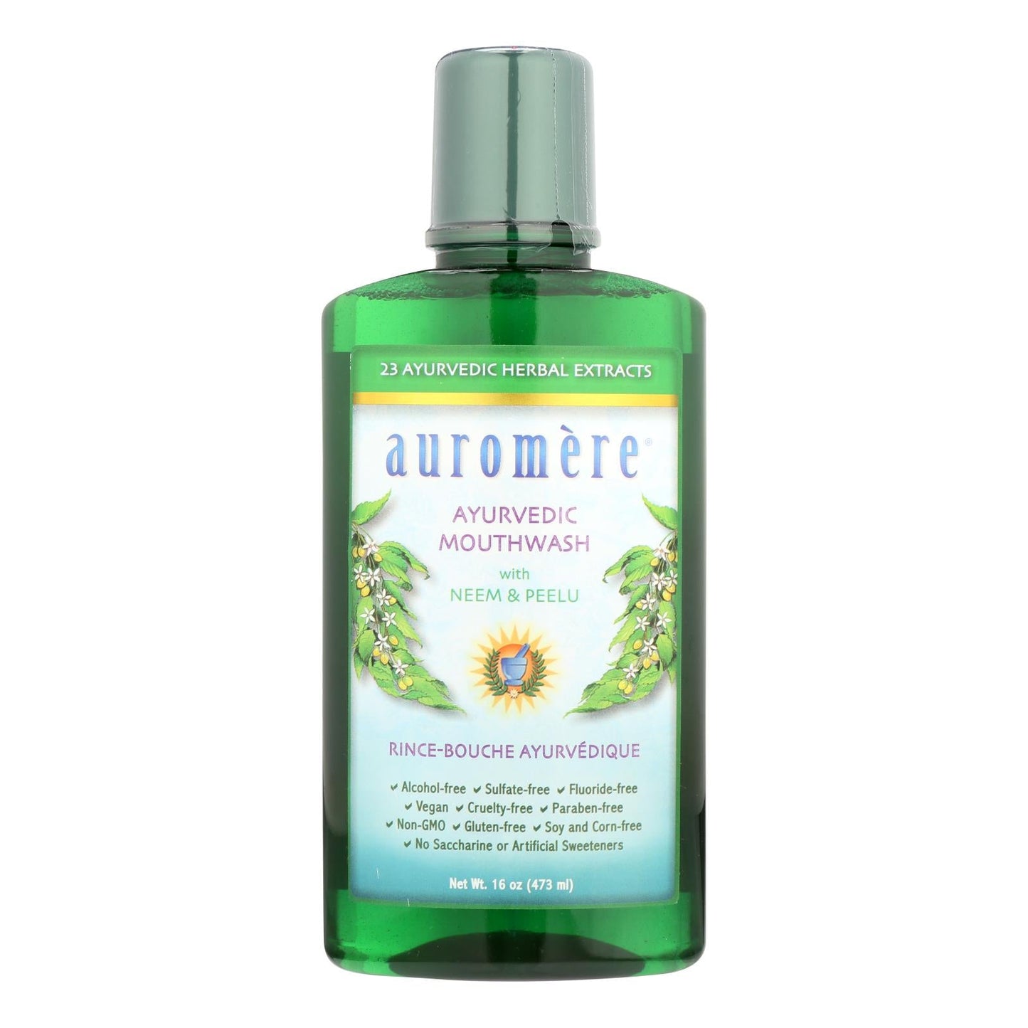 Auromere Ayurvedic Mouthwash Refreshing Herbal Flavor (16 Oz.)