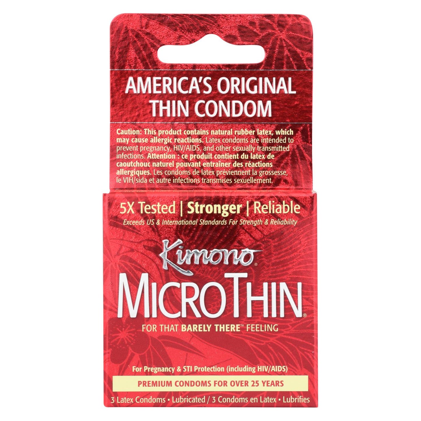 Mayer Laboratories Kimono Micro Thin Lubricated Latex Condoms (Pack of 3)
