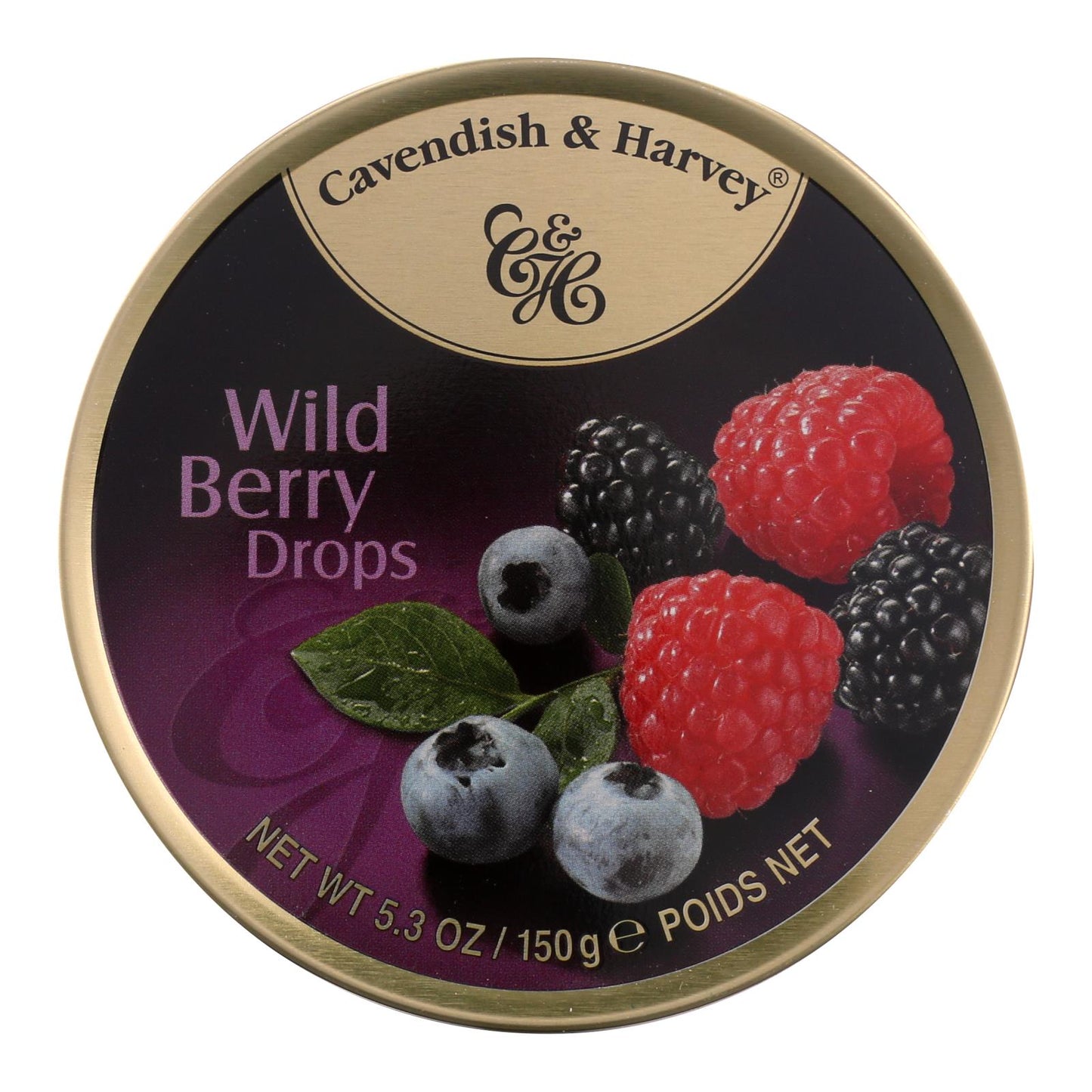 Cavendish and Harvey Wild Berry Fruit Drops Tin - 5.3 Oz (Pack of 12)