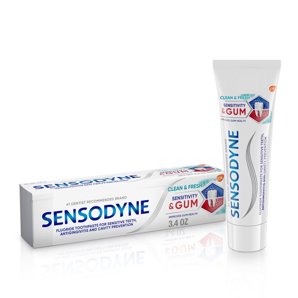 Sensodyne Sensitivity + Gum Clean Fresh Toothpaste (3.4 oz)