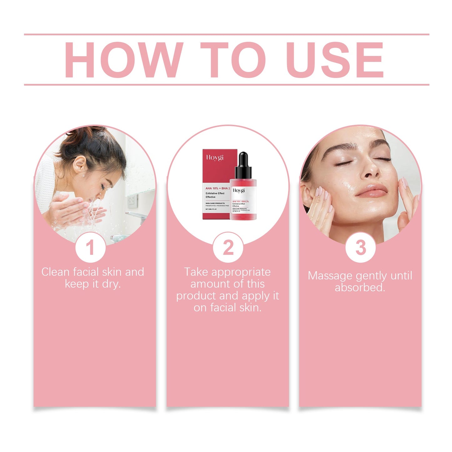 Hoygi Facial Essence, Moisturizing, Brightening And Moisturizing Facial Skin Exfoliating Gentle Cleansing Repair Essence