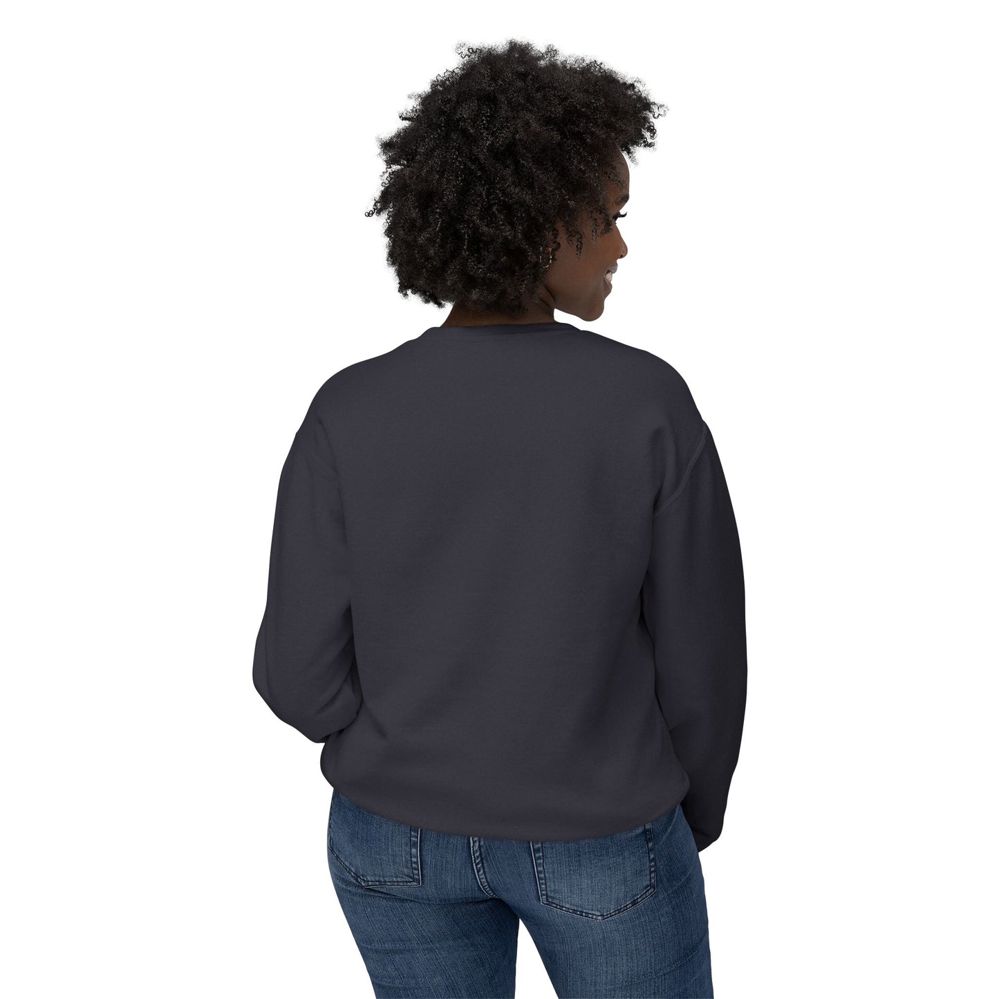 SW-104BLK-24 Unisex Lightweight Crewneck Black Color Sweatshirt